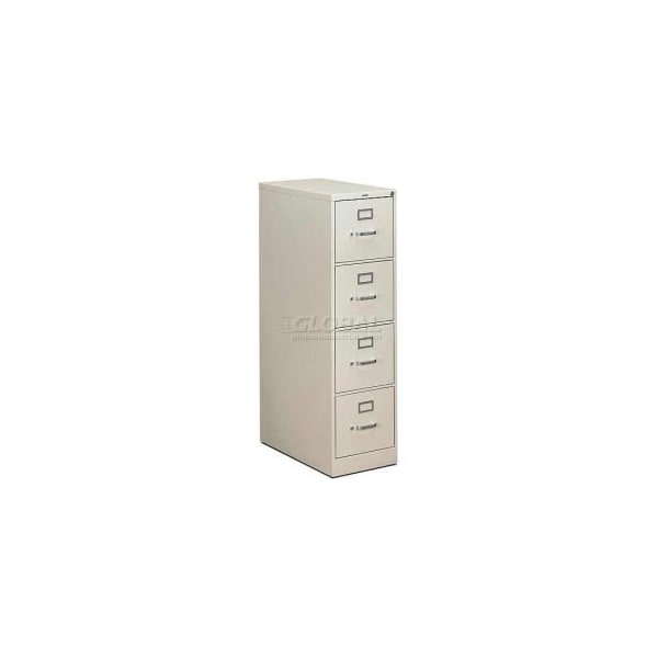 HON - 310 Series 4 Drawer Vertical File 26-1/2"D Letter Light Gray